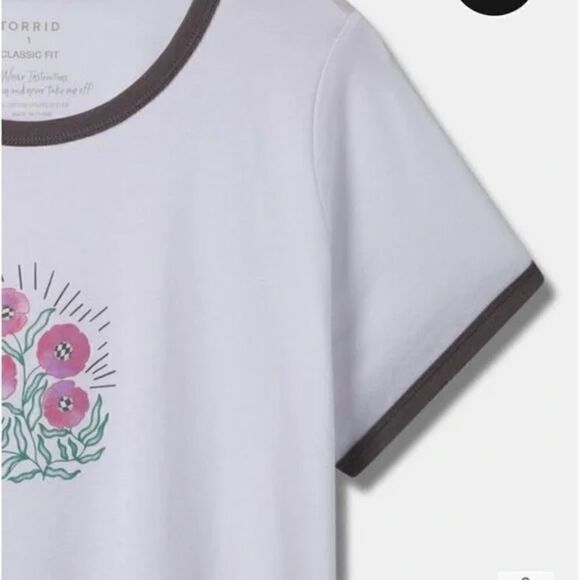 Torrid Ringer Tee Size 1X - Picture 2 of 4